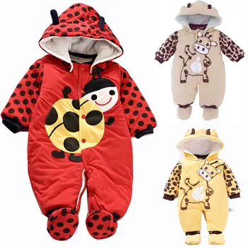 

2019 New Hot Sale Latest Infant Baby Boy Girl Winter Warm Padded Romper Jumpsuit Hooded Outfit Clothes