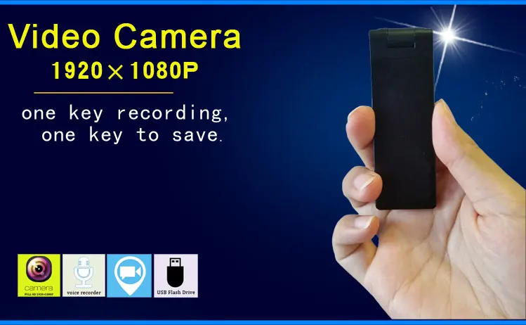 U20 HD1080p мини цифровая камера Micro Cam Задний зажим для камеры Обнаружение движения съемка петли 90 градусов вращающаяся запись видеокамеры