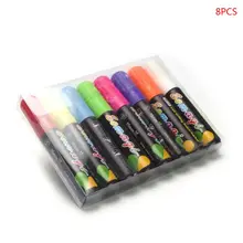 Erasable Highlighter Fluorescent Liquid Chalk Marker Neon Pen For LED Writing Board Blackboard Glass Painting Graffiti 15mm flashcolor15mm white pink liquid chalk marker for led writing board glass window highlighter fluorescent pen school art painting