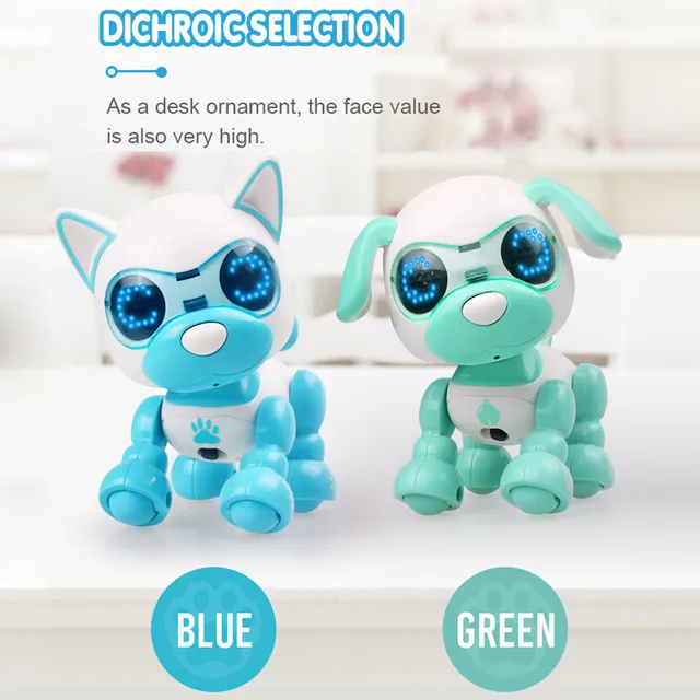UInteractive Smart Puppy Robotic Dog LED Eyes Sound Recording Sing Sleep Cute Toy  Child Christmas Gift Fun Eject