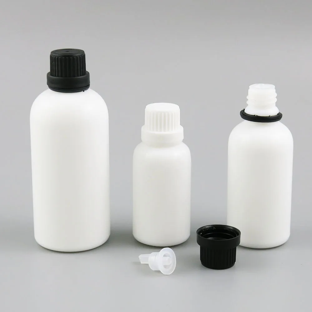 

12 X High Quality Refillable Natural White Glass Bottle With Tamper Evident Cap 30ml 50ml 100ml 1OZ White Glass Containers