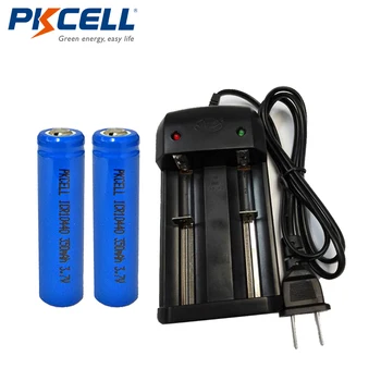 

2x PKCELL ICR 10440 Lithium 3.7V 350mAh AAA Li-ion Rechargeable Battery+1x 2Solt Smart Charger for ICR 18650 18500 14500 10440