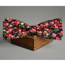 Красная вишня тонкий галстук-бабочка, жених галстук, красная бабочка, цветочный галстук-бабочка S для мужчин, хлопок Галстуки