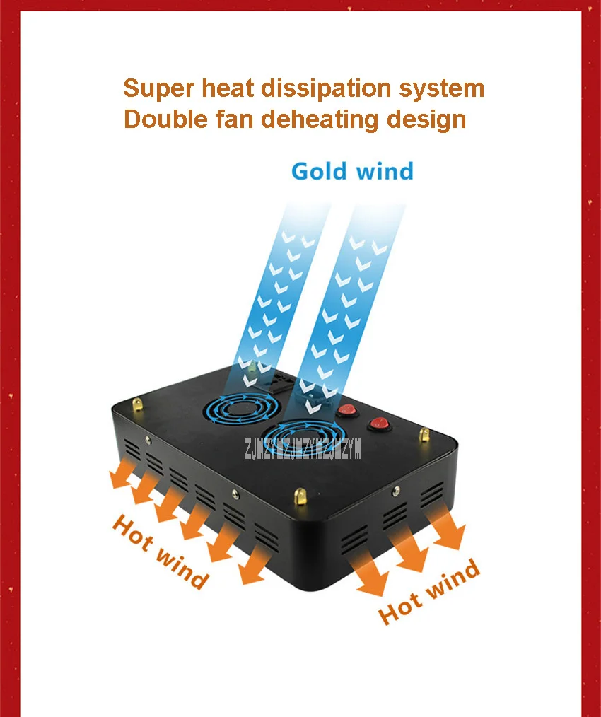 Новый 85-265 В A-1200W светодиодный двойные чипы полный спектр роста растений свет парниковых завод фруктов и овощей лампа светодиодный светать