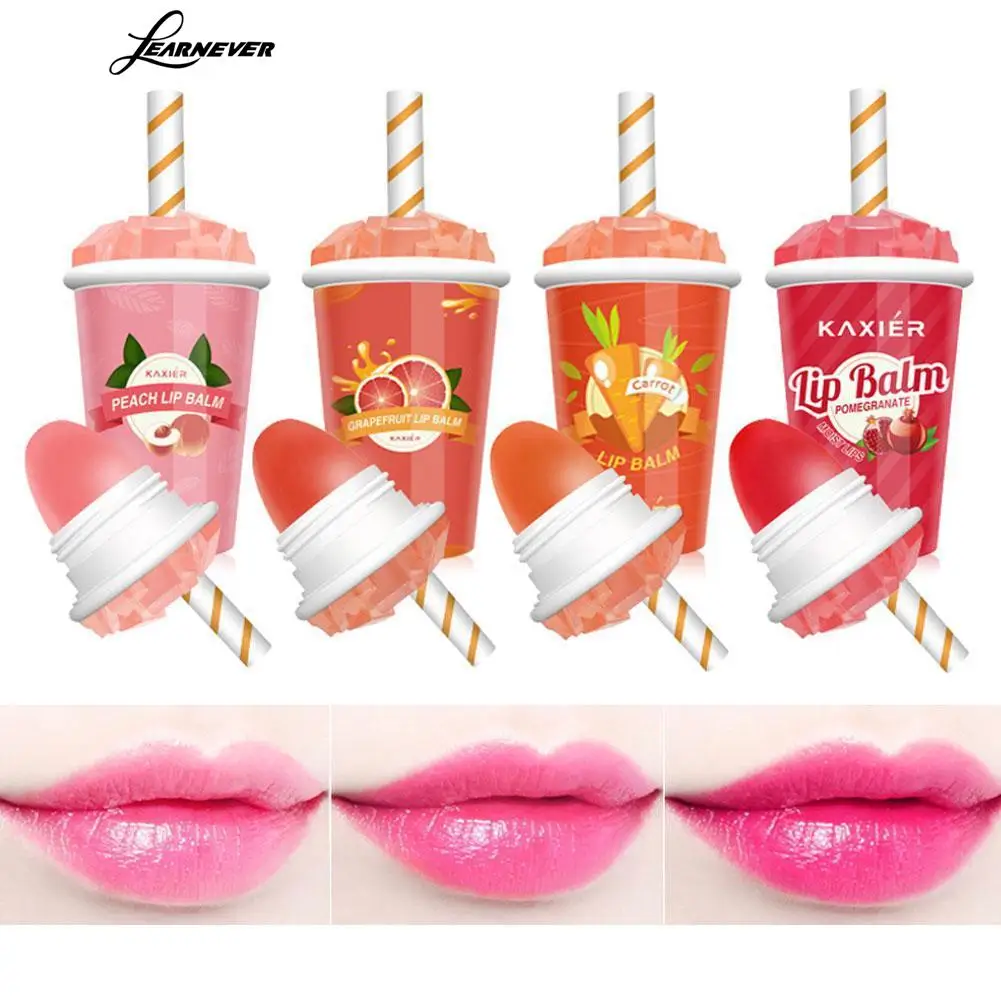 

4 Colors Cute Ice Cream Lipstick Tempture Color Changed Lip Balm Long Lasting Moisturizing Lip Care Makeup Lips Maquiagem