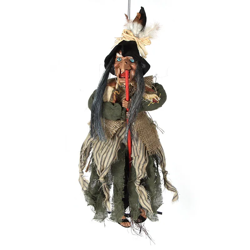 

Halloween haunted house bar decoration supplies props terrorist Devil Toys little witch hanging ghost Electronic voice