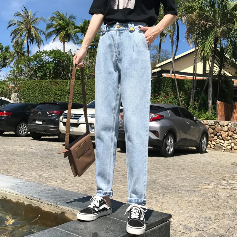 Jeans for Women mom Jeans High Waist Jeans Woman High Elastic plus size Stretch Jeans female washed denim skinny pencil pants