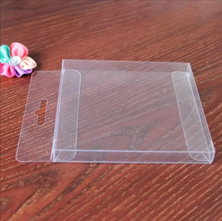10x10x1cm Clear Photo Album Box Gift Underwear Plastic PVC Box Candy Tea Display Pothook Box Free Shipping 4
