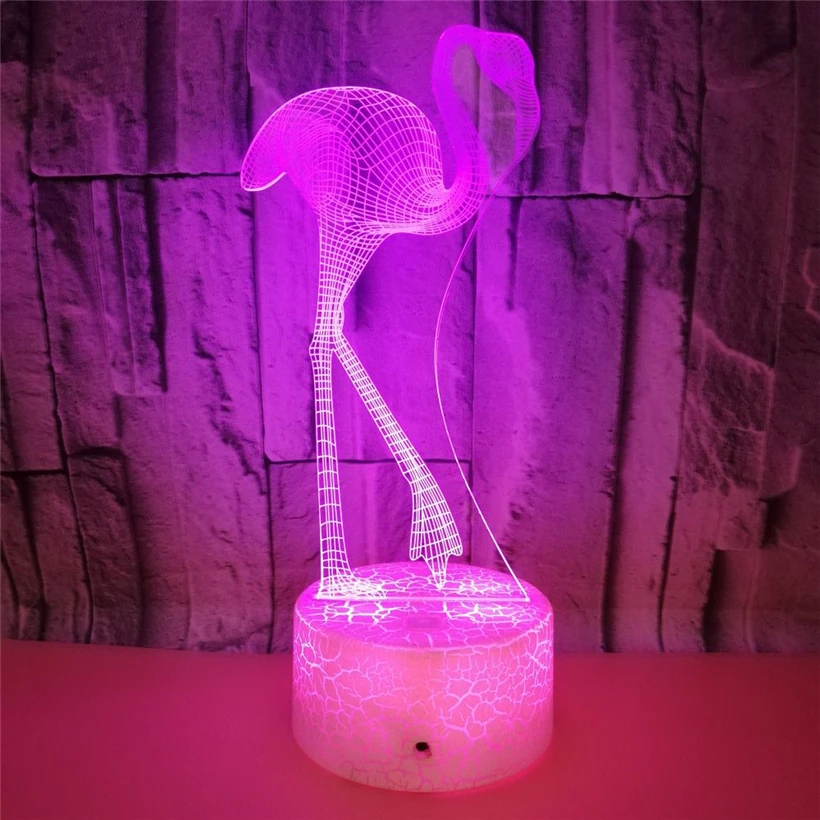 Flamingo 3D night light (2)