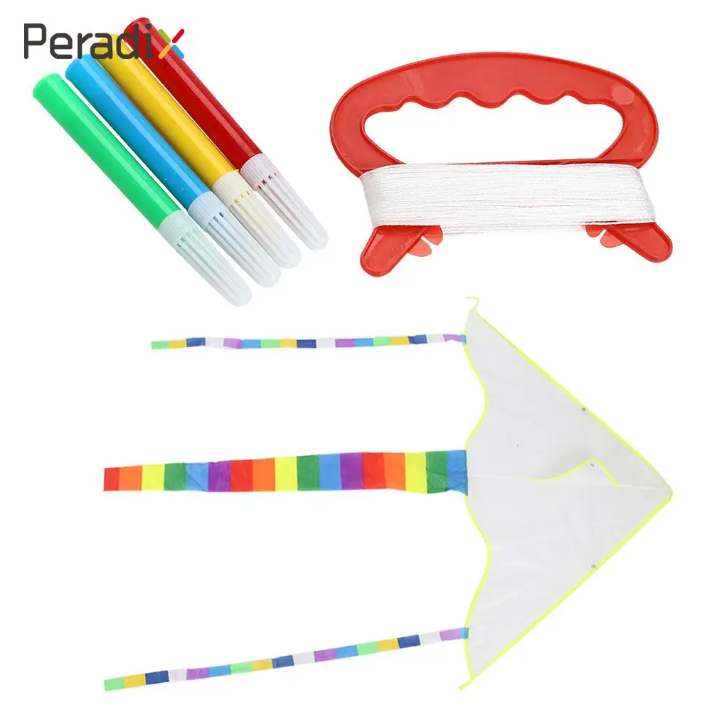 

2018 Lightweight Polyester Fabric Kite Outdoor Diy Kite 1 Set Diy Creative Exercise Blank Kite Drop Shipping