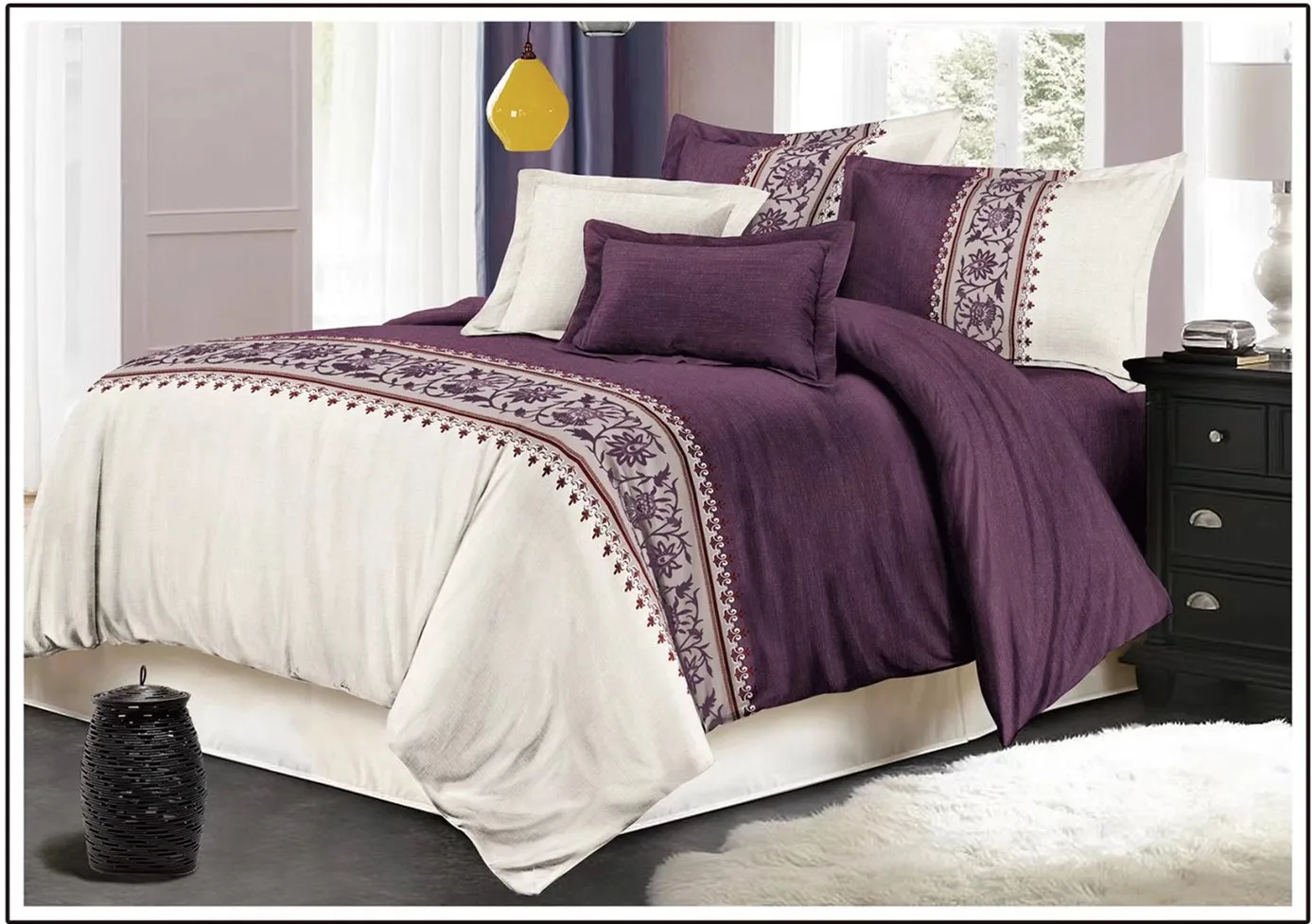 Buy Satin 3D Digital Printed Bedding Set Duvet Cover