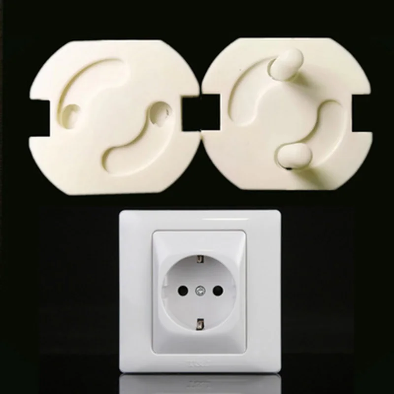 

10PCS Baby Safety Power Socket Cover Infant Anti-electric Shock Socket Cover Child Guard Protection Plugs Protector Rotate Cover