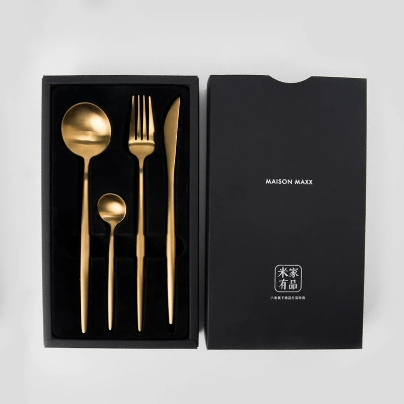 

Xiaomi Eco-system Brand Maision Maxx Stainless Steel Tableware Set Knife Spoon Fork Tea-spoon 4 Kit Smart Home