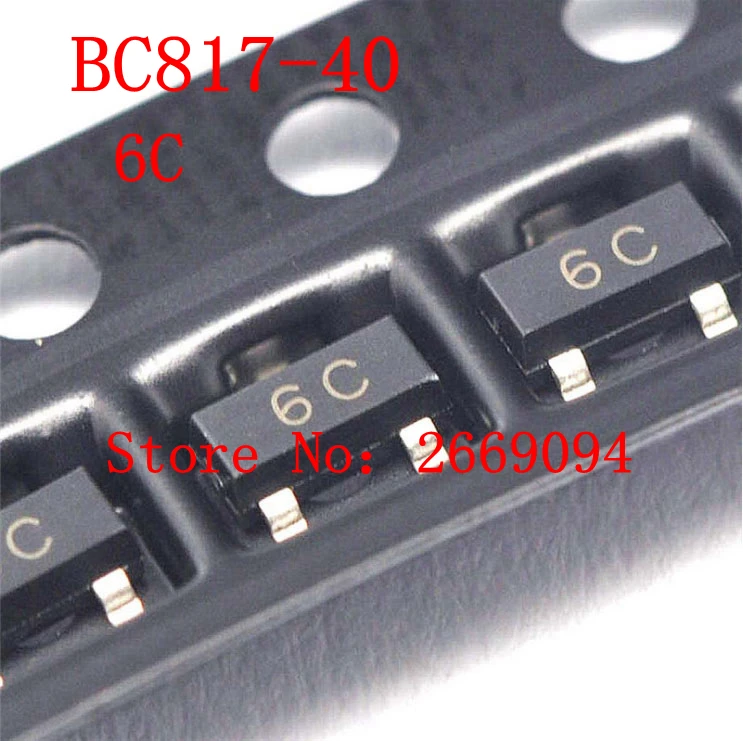 

3000 шт./лот BC817 BC817-40 SOT-23 NPN 6C 0.1A/45V Универсальный транзистор