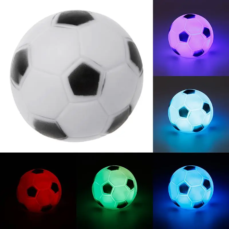 Забавный Цвет Изменение футбол светодиодные светодио дный лампы украшения ночник отличный подарок
