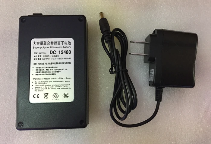 

MasterFire 3set/lot Black 12V 4800mAh DC 12480 Rechargeable Portable Li-ion Battery Batteries Pack for CCTV Camera Transmitter