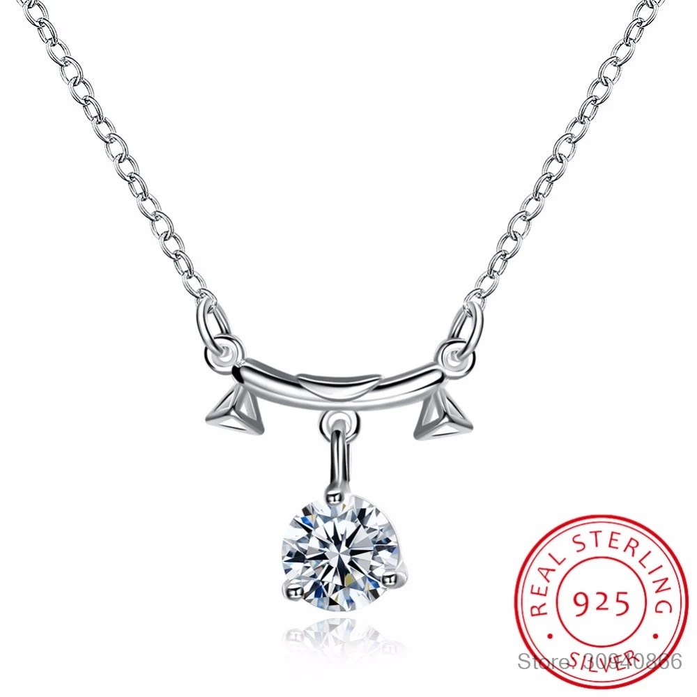 

LEKANI 925 Sterling Silver Libra Zodiac Sign Astrology Necklace Constellation Necklace&Pendant Women Fine Jewelry Accessories