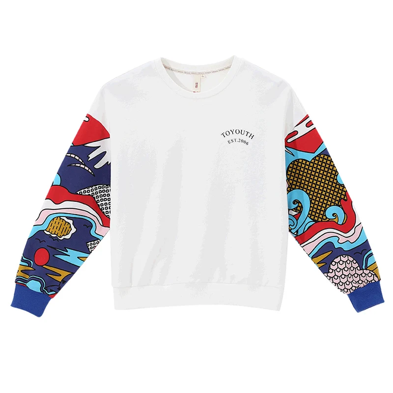 Женская толстовка с капюшоном и принтом круглым вырезом|pullover sweatshirt|sweatshirt