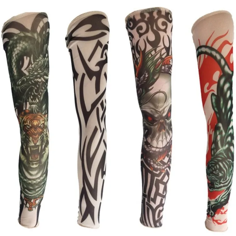 Nylon Today's Health Natural Warmer Men IOW Size Temporary Sleeve for Cool Arm Warmers discount Fake Women Plus Body Tattoos Tattoo 2 Nylon Today's Health Natural 2