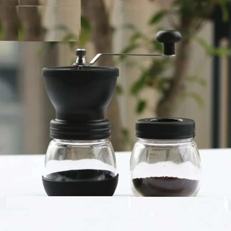 

CG01-4,free shipping,Ceramics coffee bean grinder with canister set,coffee grinder,hand Grinding machine,Manual coffee grinder