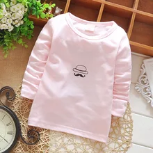 2016 children ‘s clothing boys girls clothes 100% cotton long sleeved T – shirt bottoming shirt baby beard pattern Spring Autumn