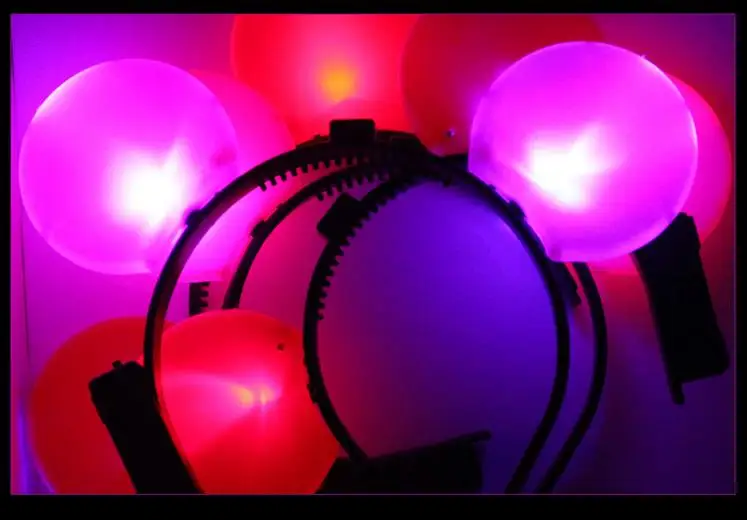 200pcs/lot LED Flashing Rave Braid light up headband Mickey Mouse Ears Light Up Headband Christmas Party Costume