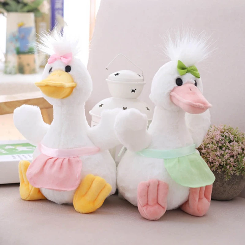 

White Cute little Swan Duck Plush Toy Stuffed Doll Swan Bird Baby Kids Comforting Soft Christmas Gift Toy little Bird Toy Doll