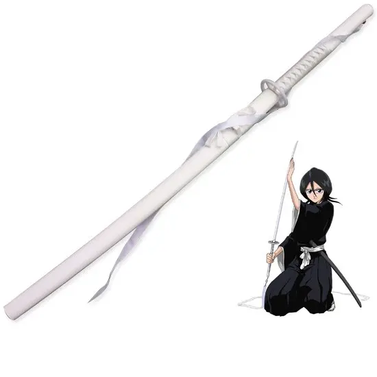 BLEACH Rukia Kuchiki Sode No Shirayuki белый деревянный Катана Меч оружие реквизит для рождественских Год Вечерние - Цвет: As Photo