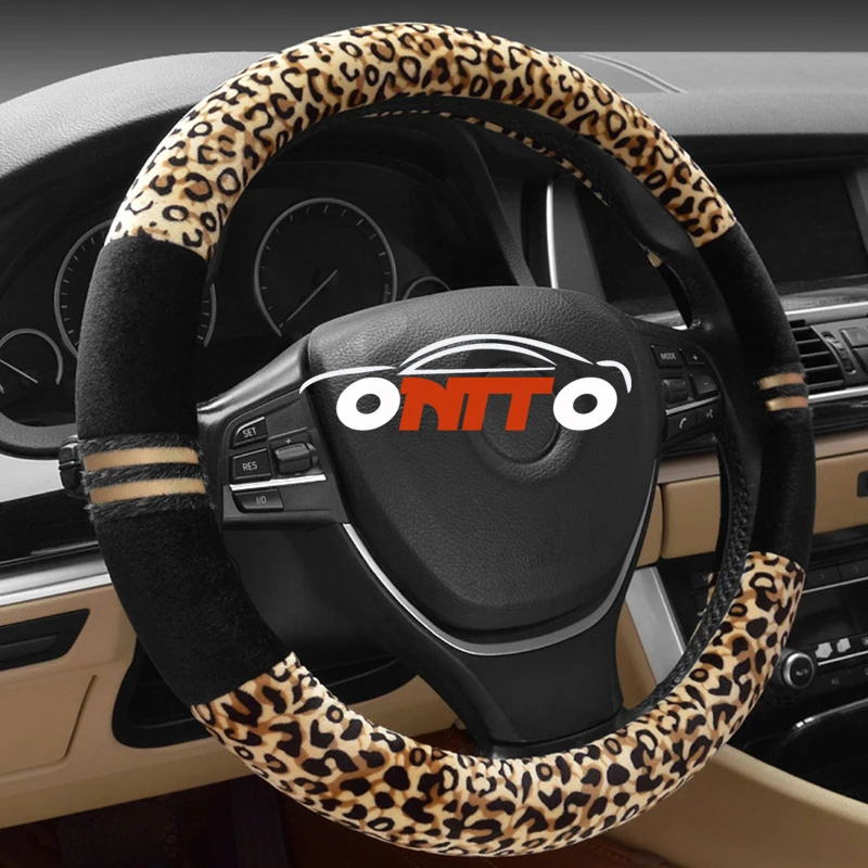 Steering Wheels cover Steering Wheel Hubs car sets winter short plush