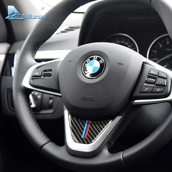 

Airspeed for BMW X1 F48 2016 Carbon Fiber Car Steering Wheel Stickers M Sport for 1 Series F52 F45 F46 Accessories Car Styling