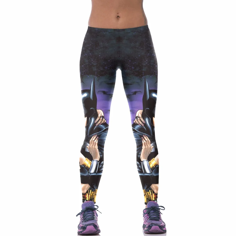 جديد 522 مثير فتاة leggins غالاكسي باتمان عجب امرأة كاريكاتير المطبوعة البوليستر لياقة تمرين النساء طماق السراويل المرنة