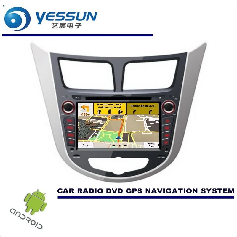 Clearance YESSUN Wince / Android Car Multimedia Navigation For Hyundai Accent / Solaris / Verna - CD DVD GPS Player Navi Radio Stereo HD 2