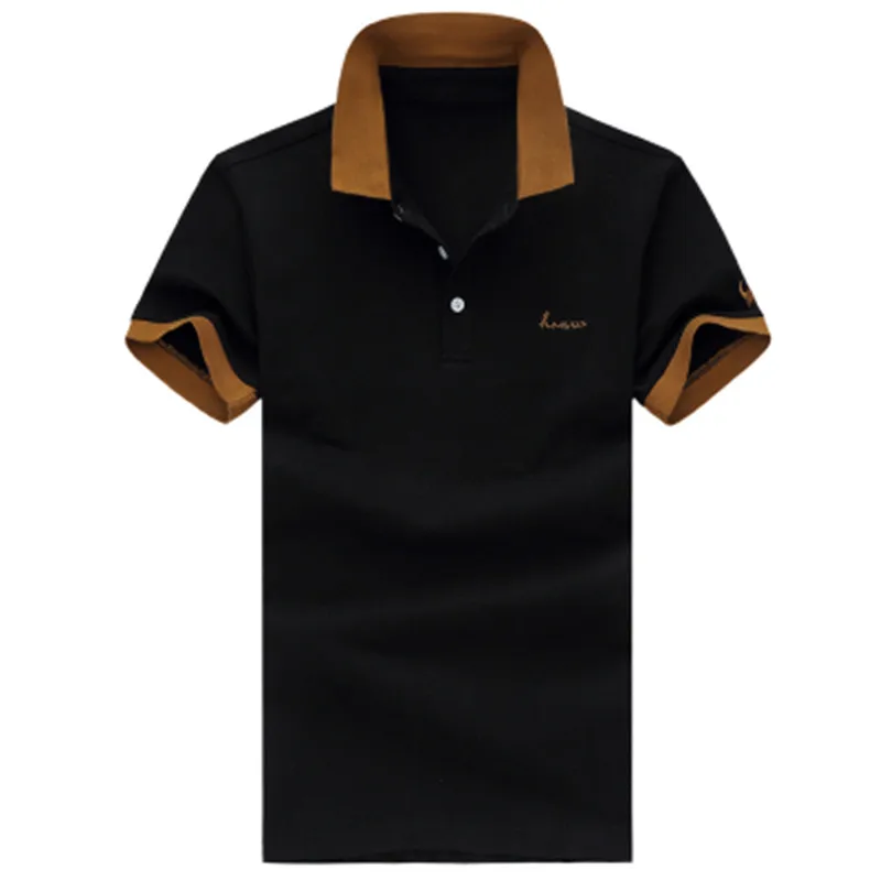  Brand clothing New Men's Letter Priting Polo Shirt Business & Casual Solid polo shirt Short Sleeve 