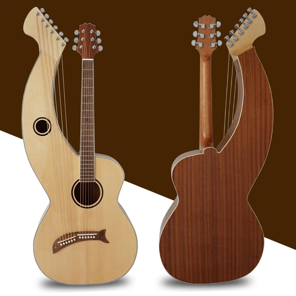 Aiersi factory new developed High Quality Harp Acoustic Guitar SHG001T