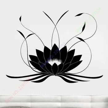 

New Lotus Flower Buddha Yoga Studio Meditate Decor Wall Sticker Vinyl Decal Home Decoration size 56x90cm