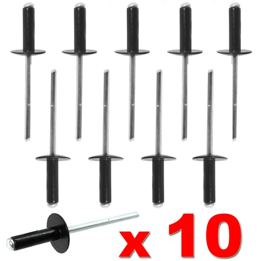 FOR VW GOLF MK2 GTI WHEEL ARCH POP RIVETS BLACK ALUMINIUM PLASTIC WING TRIM X 10 | Автомобили и мотоциклы
