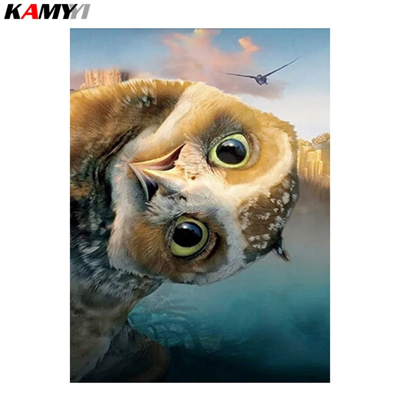 

Needlework Diamond Embroidery Cartoon Owl Full Square Diamond Painting Cross Stitch Animal Painting Mosaic Rhinestones Kits XY1