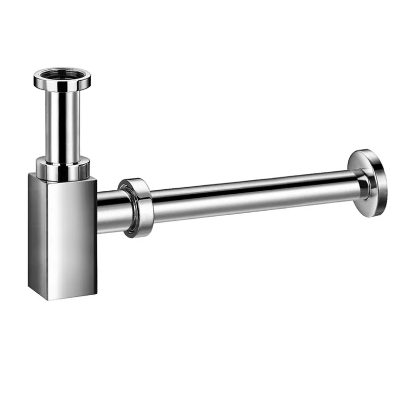 2017 Wholesale Chrome P Traps Golden Brass Bottle Trap Basin Pop Up