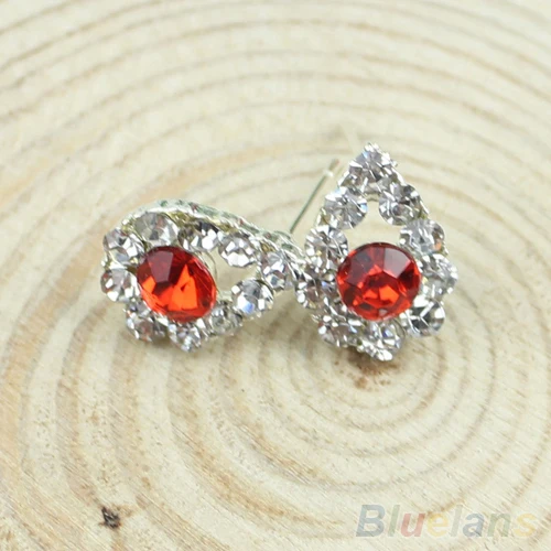 Женские серьги пусеты с блестящими кристаллами 6 пар в партии 009N|Серьги-гвоздики|