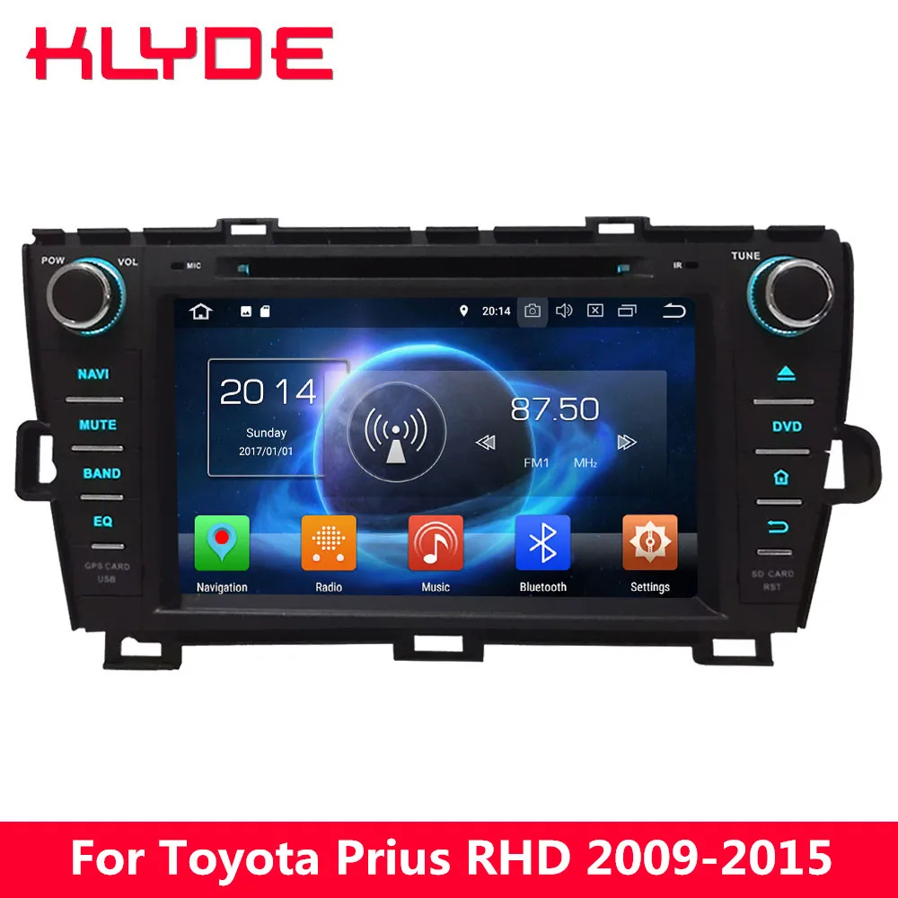 

KLYDE 8" 4G Octa Core Android 8.0 4GB RAM+32GB Car DVD Multimedia Player For Toyota Prius RHD 2009 2010 2011 2012 2013 2014 2015