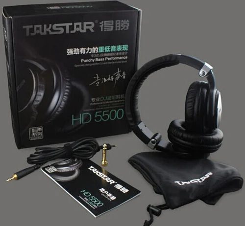 Takstar HD5500 монитор студийные наушники динамический 1000 мВт Мощный HD над наушниками шумоподавление Pro DJ гарнитура auriculars - Цвет: need retail box