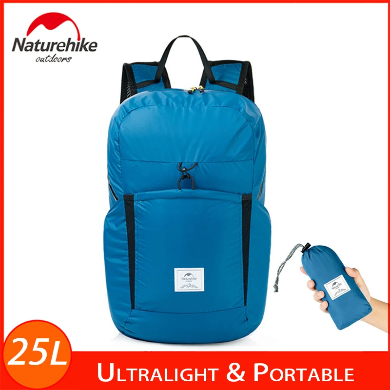 

Naturehike Packable Backpack 25L Lightweight Foldable Daypack Water-Resistant Durable Tear-Resistant Nylon Bag for Travel Hike