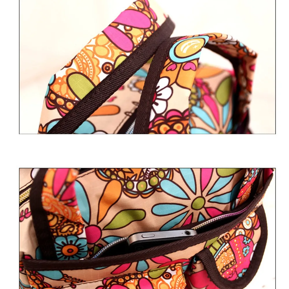 Женская водонепроницаемая пляжная сумка-мессенджер с цветочным принтом, сумка через плечо, Холщовая Сумка Хобо, нейлоновая ткань Оксфорд, женская сумочка
