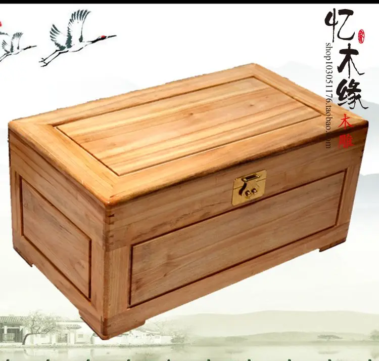 Camphor wood box suitcase box in box version of marriage insect calligraphy and painting light box box classic wood box