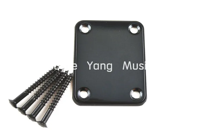 Black Electric Guitar Neck Plate With 4 Screws For...