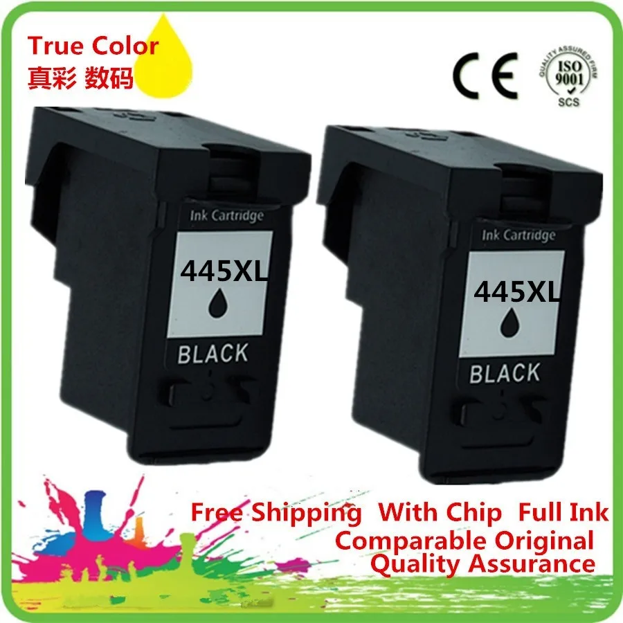 

Ink Cartridges Remanufactured For Canon PG-445 XL PG-445XL PG 445 445BK PG445 PG445BK PG-445BK Pixma IP2840 MX494 MG2440