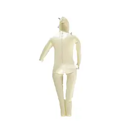 100% латекс резиновые Облегающий комбинезон Стильный белый двухслойный костюм Размер XXS-XXL