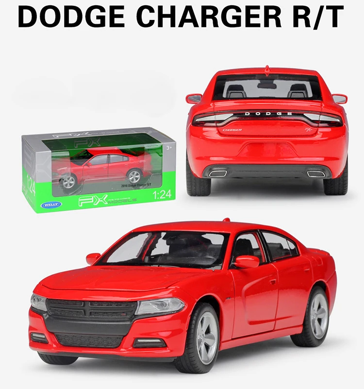WELLY 1:24 литые автомобили имитационная модель автомобиля Dodge Challenger R/T Металлическая Игрушечная машина из сплава для детей Коллекция подарков