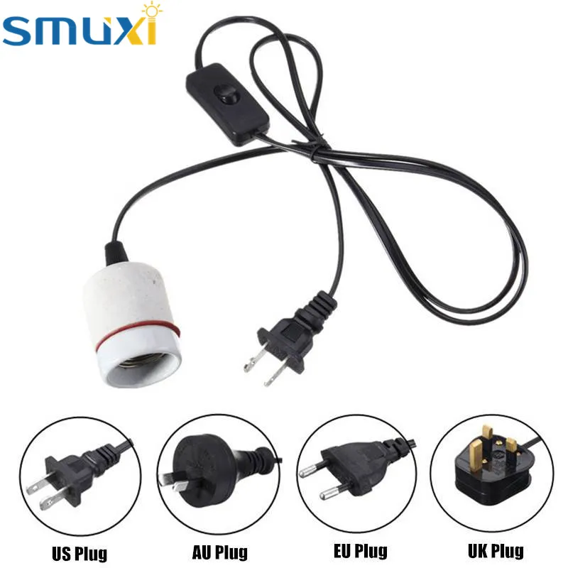 Smuxi Ceramic Reptile Heat Light Lamp Base Lamp Holder With Switch