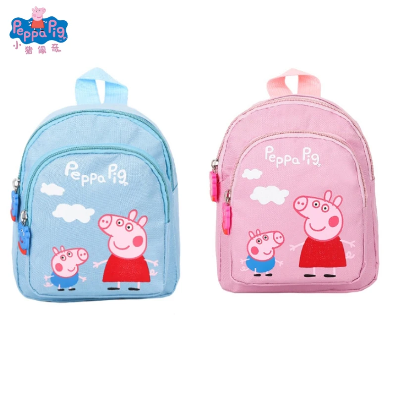 

Authentic Peppa Pig Cartoon Toy Backpack George Action Figure Print Kindergarten Bag Backpack Children Birthday Gift